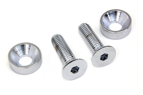 Colony Chrome Screw Set for Motor Mount to Cylinder Head - 9967-4