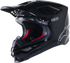 ALPINESTARS Supertech S M10 Solid Helmet Black Glossy/Carbon 2x - 482-90412X
