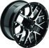 QuadBoss Barbwire 14X7 - 5+2 - 4/110 - Black Machined