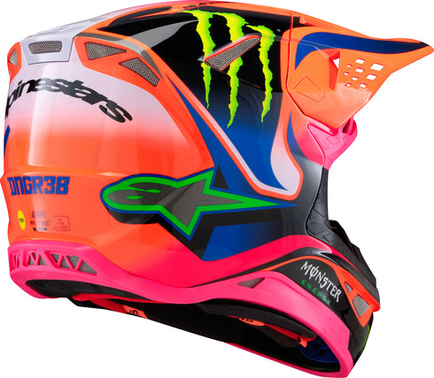 ALPINESTARS S M10 Deegan Helmet Orng Flo/Prpl/Pnk Fluo Sm - 482-00081S