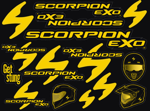 SCORPION EXO Sticker Sheet 2022 8 X 6 (50 Ct.) - 75-08271