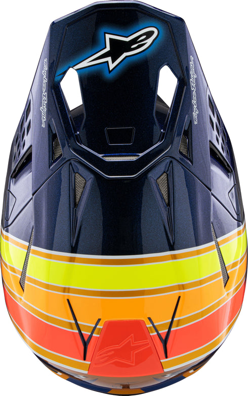 ALPINESTARS S M10 Tld Edition 25 Helmet Drk Blu/Org/Ylw Fluo/Red Lg - 482-00080L