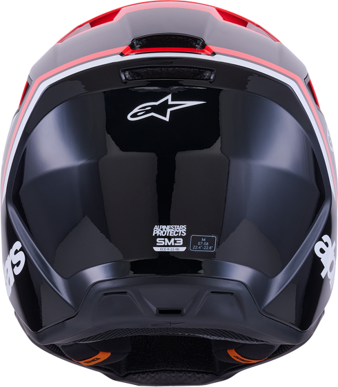 ALPINESTARS Sm3 Radium Helmet Blk/Red Fluo/White Glossy 2x - 482-001822X
