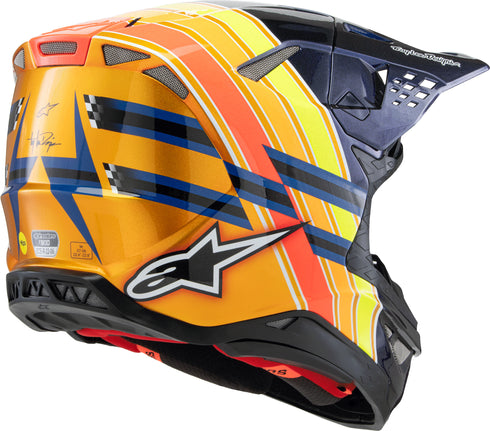 ALPINESTARS S M10 Tld Edition 25 Helmet Drk Blu/Org/Ylw Fluo/Red Md - 482-00080M