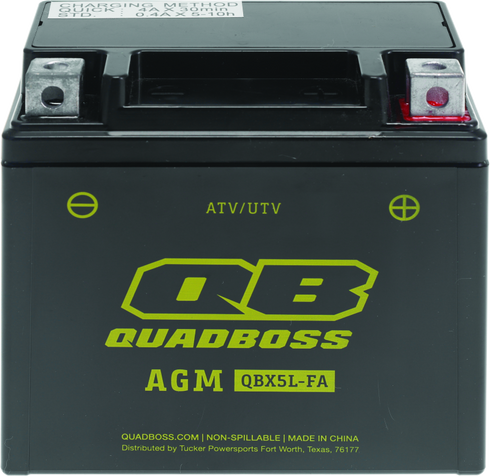 QuadBoss Maintenance-Free AGM Battery QBX5L-FA