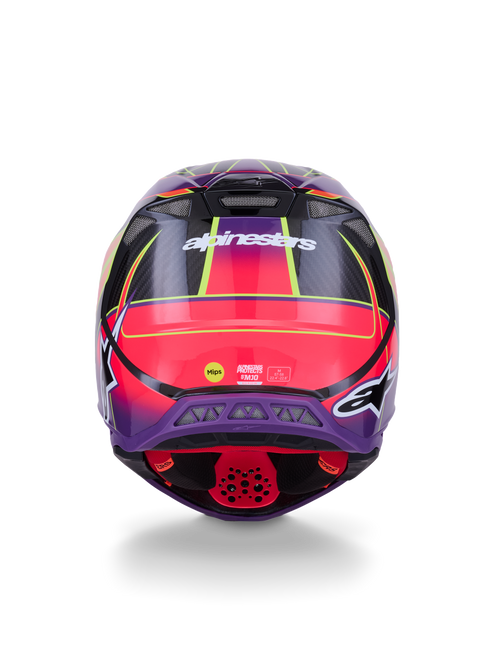 ALPINESTARS Supertech S M10 Era Helmet Pnk/Violet/Ylw Fluo Glossy Md - 482-00185M