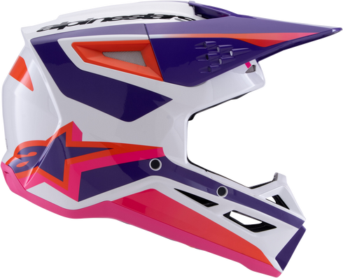 ALPINESTARS Sm3 Heat Helmet White/Purple/Pink Glossy Xl - 482-00120X