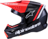 ALPINESTARS Sm3 Radium Helmet Blk/Red Fluo/White Glossy Sm - 482-00182S