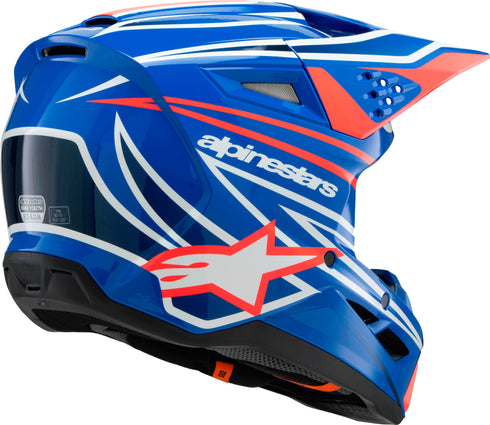 ALPINESTARS Sm3 Youth Wurx Helmet Blue/Red/Wht/Blk Ym - 482-00088YM
