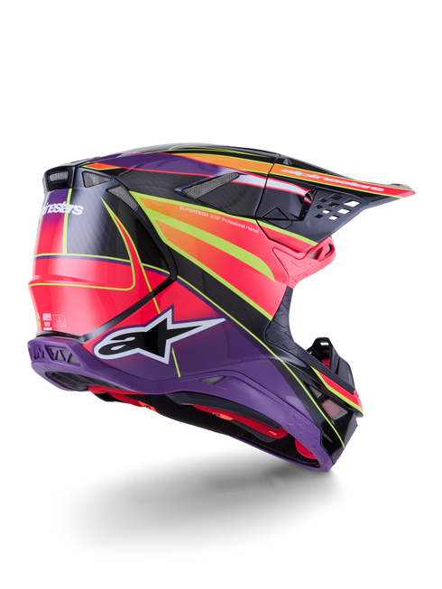 ALPINESTARS Supertech S M10 Era Helmet Pnk/Violet/Ylw Fluo Glossy Xs - 482-00185XS