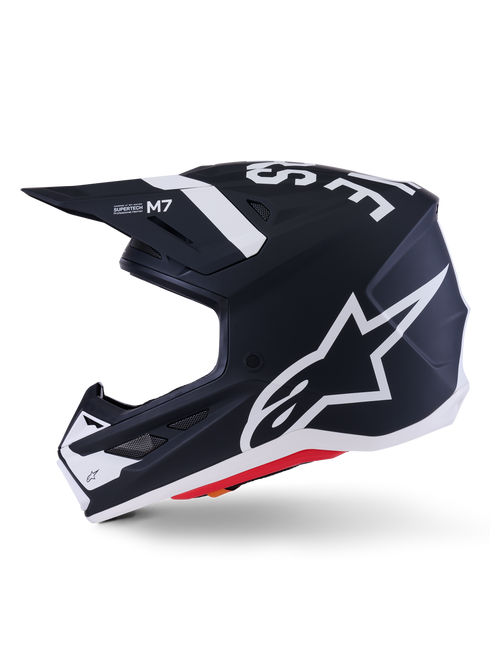 ALPINESTARS Sm7 Dasher Helmet Blk/Wht Matt Xs - 482-00189XS