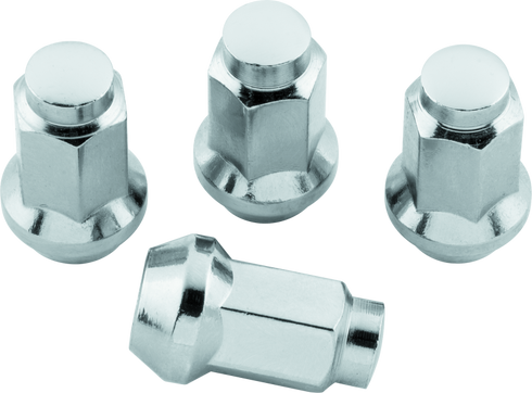 QuadBoss Lug Nuts 3/8in-24 - 14mm-Od - Chrome - Box of 4