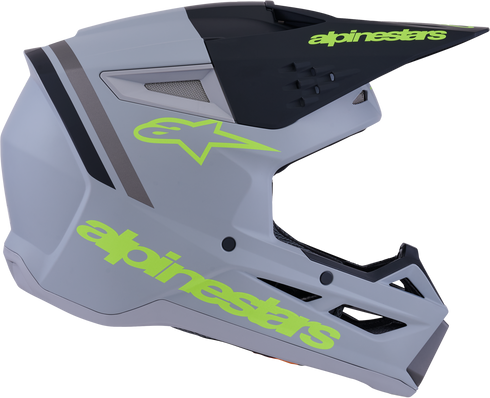 ALPINESTARS Sm3 Radium Helmet Gry/Blk/Ylw Fluo Matt Lg - 482-00183L
