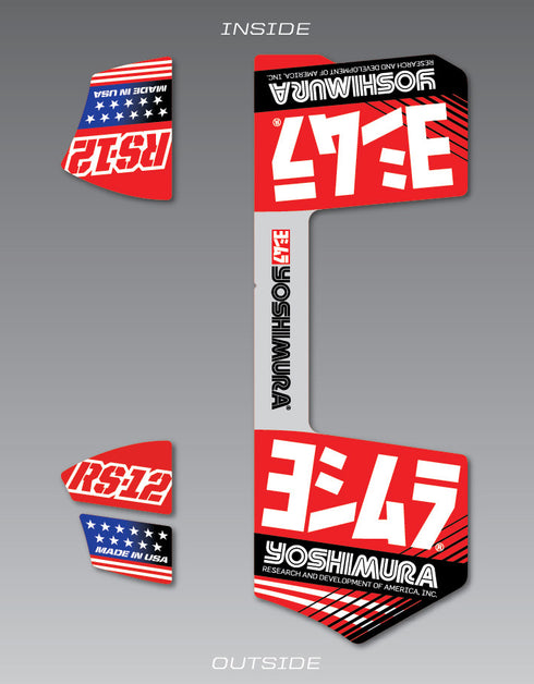 YOSHIMURA Rs 12 Muffler Decal Set - 961-9071
