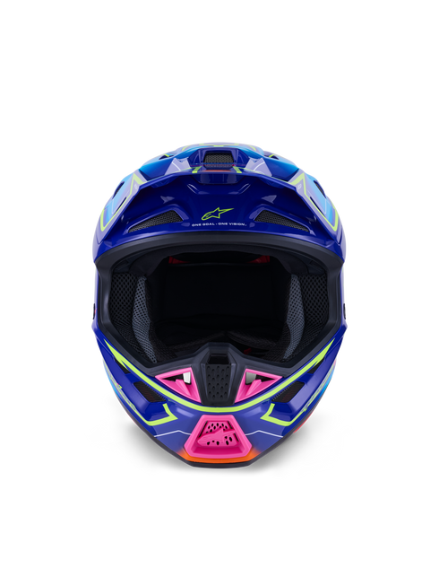 ALPINESTARS Sm7 Cast Helmet Blue/Pnk/Ylw Fluo Glossy Lg - 482-00193L
