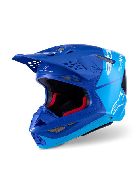 ALPINESTARS Supertech S M10 Flood Helmet Met Blu/Md Blu/Blk Crb M&G Xl - 482-00184X