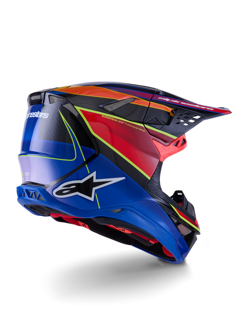 ALPINESTARS Supertech S M10 Era Helmet Blu/Rd/Ylw Fluo Glossy Sm - 482-00186S