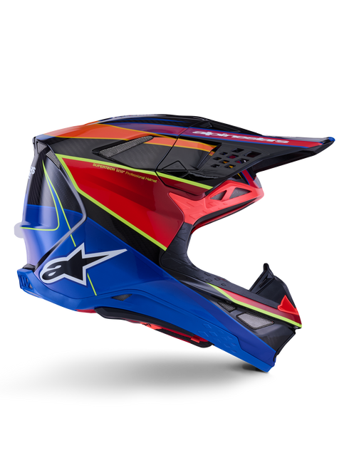 ALPINESTARS Supertech S M10 Era Helmet Blu/Rd/Ylw Fluo Glossy Lg - 482-00186L