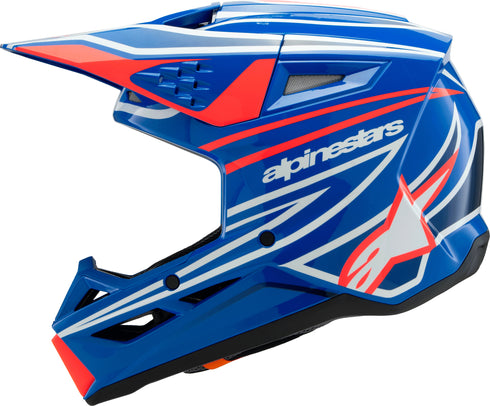 ALPINESTARS Sm3 Youth Wurx Helmet Blue/Red/Wht/Blk Ys - 482-00088YS