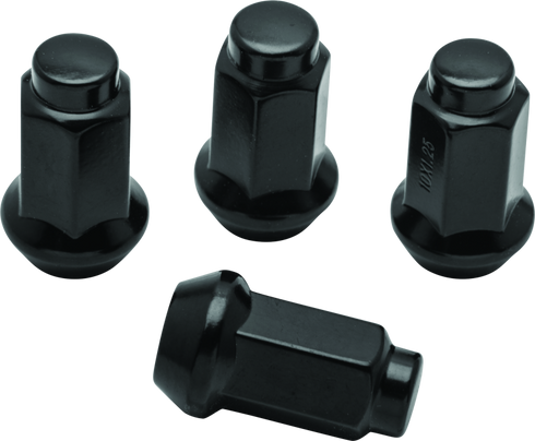 QuadBoss Lug Nuts 10x1.25 - 14mm-Od - Black - Box of 4