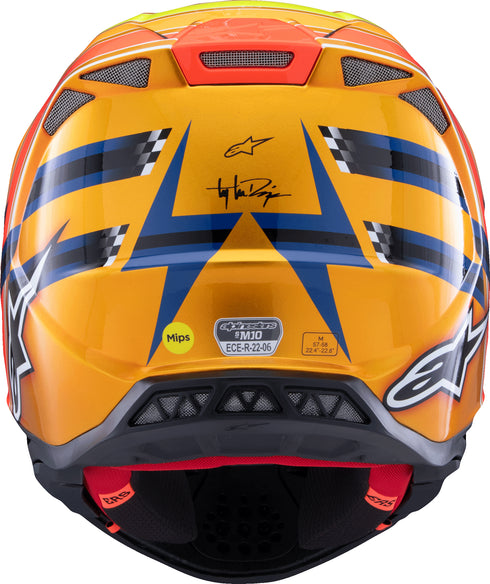 ALPINESTARS S M10 Tld Edition 25 Helmet Drk Blu/Org/Ylw Fluo/Red Lg - 482-00080L