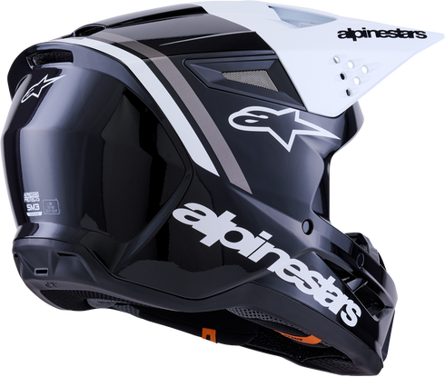 ALPINESTARS Sm3 Radium Helmet Blk/Wht/Gry Glossy Lg - 482-00181L