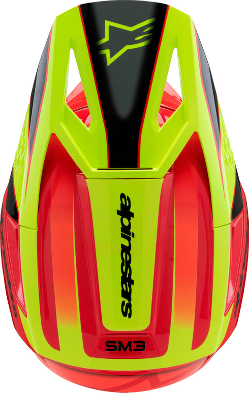 ALPINESTARS Sm3 Youth Fray Helmet Rd/Ylw Fluo/Blk Ym - 482-00084YM