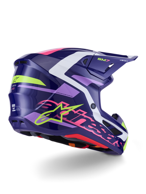 ALPINESTARS Sm7 Deed Helmet Purp/Pnk Glossy Md - 482-00191M