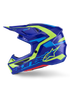 ALPINESTARS Sm7 Deed Helmet Blue/Ylw Fluo Glossy Sm - 482-00192S