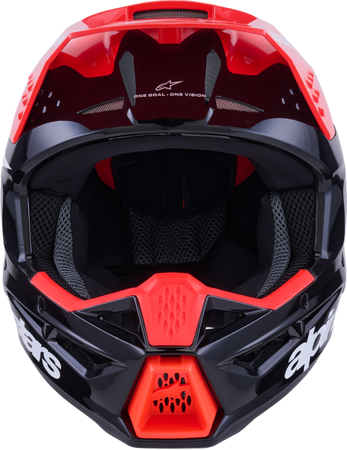 ALPINESTARS Sm3 Radium Helmet Blk/Red Fluo/White Glossy Lg - 482-00182L