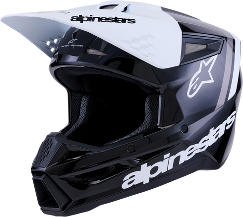 ALPINESTARS Sm3 Radium Helmet Blk/Wht/Gry Glossy Xl - 482-00181X