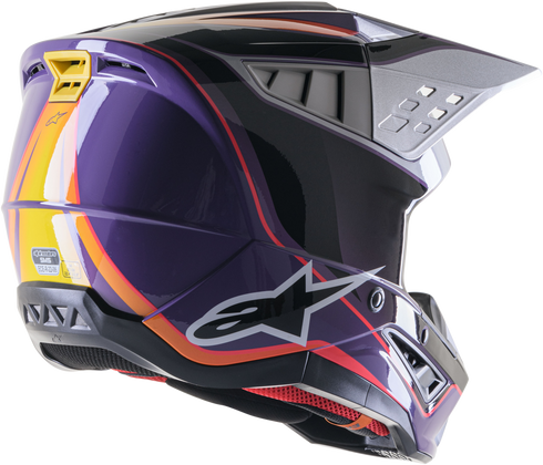 ALPINESTARS S M5 Sail Helmet Violet/Blk/Slvr Glossy Md - 482-9233M