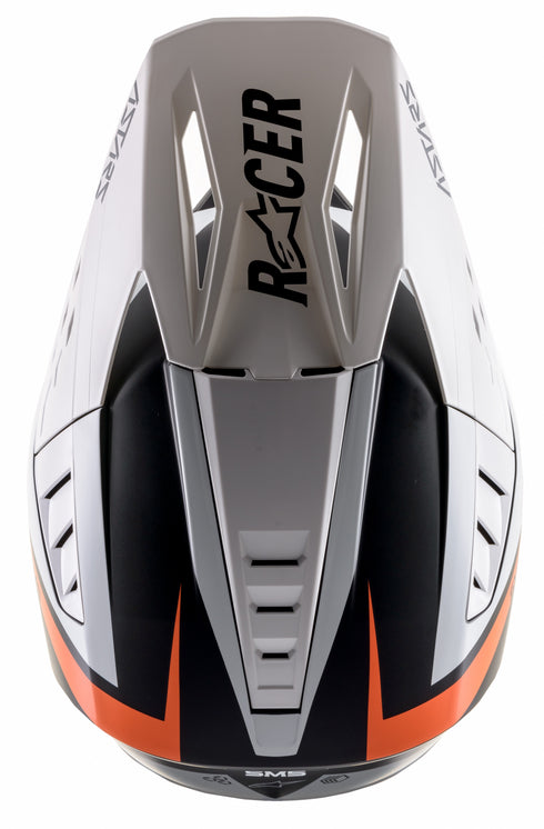 ALPINESTARS S M5 Rayon Helmet Matte Blk/Wht/Orange Fluo Lg - 482-9207L