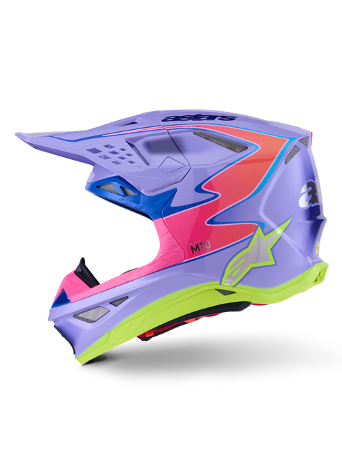ALPINESTARS S M10 Jett Lawrence R01 Helmet Purp/Pnk Fluo/Ylw Fluo Gls Xl - 482-00195X