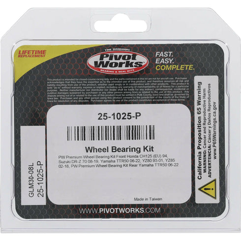 PIVOT WORKS Wheel Bearing Kit Premium - 22-51025P
