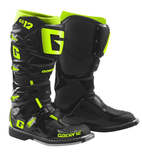 GAERNE Sg12 Boots Black/Yellow Fluo Sz 10 - 480-50710
