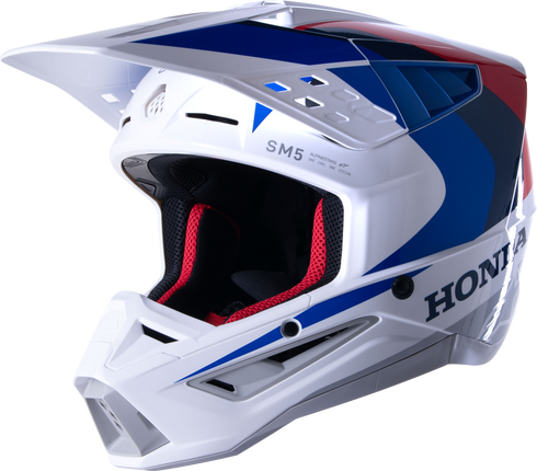 ALPINESTARS Honda S M5 Helmet White/Blue/Red Glossy Sm - 482-9238S