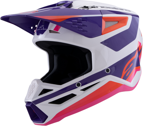 ALPINESTARS Sm3 Heat Helmet White/Purple/Pink Glossy Xl - 482-00120X