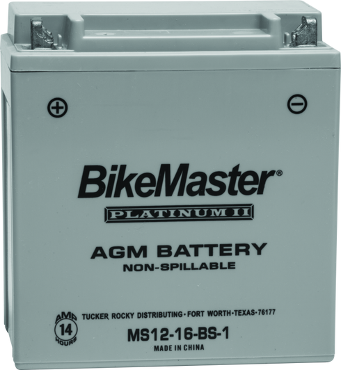 BikeMaster AGM Battery - MS12-16-BS-1