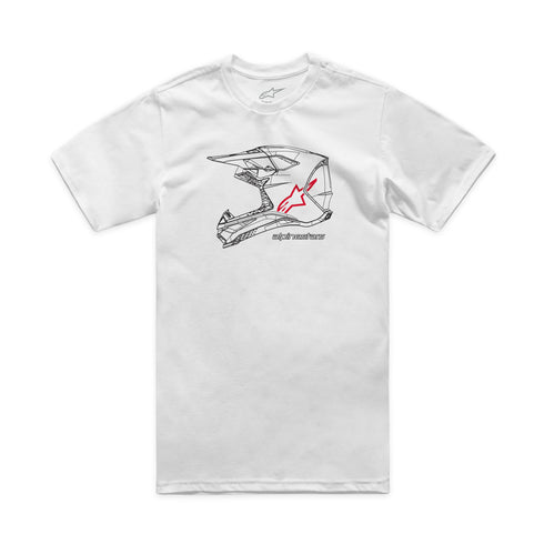 ALPINESTARS Mx Helmet Csf Tee White 2x - 482-762982X