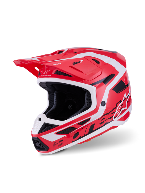 ALPINESTARS Sm7 Deed Helmet Red/Blk/Wht Glossy Md - 482-00190M
