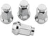QuadBoss Lug Nuts 3/8in-24 - 14mm-Od - Chrome - Box of 4