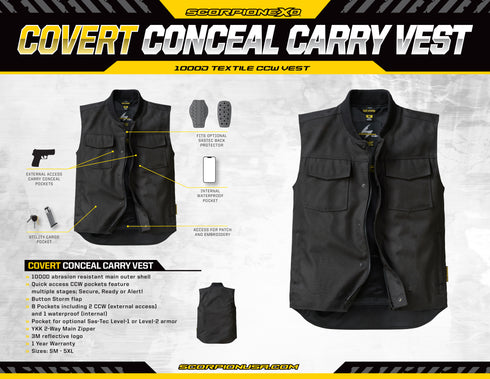 SCORPION EXO Silent Seller Conceal Vest 8.5 X 11 (20 Ct.) - 75-08277