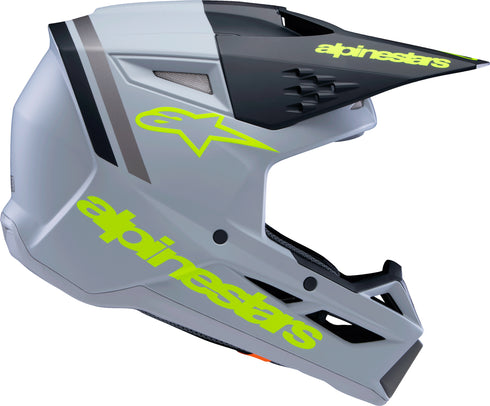 ALPINESTARS Sm3 Youth Radium Helmet Gry/Blk/Ylw Fluo Matte Yl - 482-00086YL